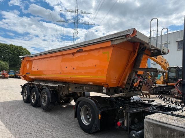 Tipper semitrailer SCHMITZ CARGOBULL Kippauflieger el. Verdeck Liftachse Alufelgen