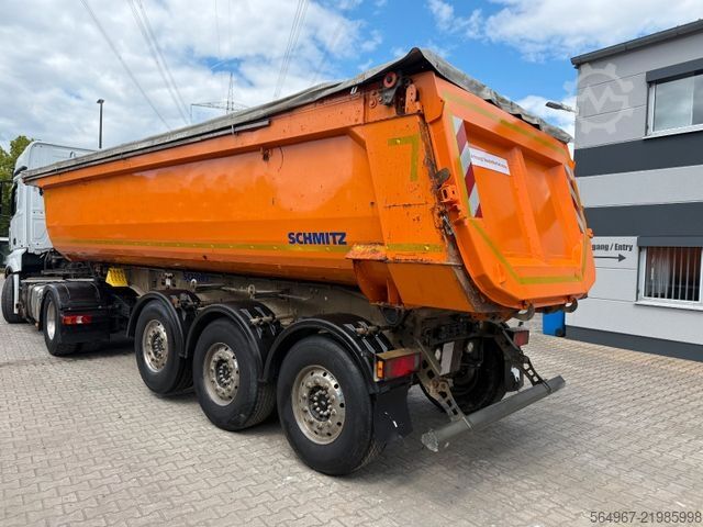Tipper semitrailer SCHMITZ CARGOBULL Kippauflieger el. Verdeck Liftachse Alufelgen