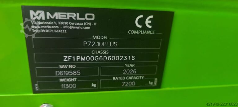 Telehandler / Telescope Forklift Merlo P 72.10 PLUS