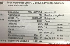 Gas burner Weishaupt WM-G20/3-A /// 2600kw Weishaupt WM-G20 /// 2600kw