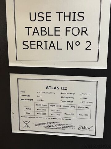 Hochregallager Stow Atlas Shuttle 3.1