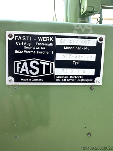 Sicken- & Bördelmaschine/FASTI Typ63x1,5 SCHRÖDER-FASTI Typ 63x1,5