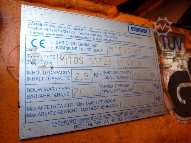 Van UNIMOG Unimog Streuautomat Schmidt SST25 2,5m3 Bj2003