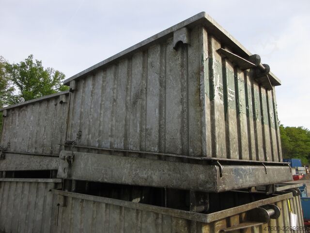 Tipping bottom container / drop-bottom container Thyssen Spänekübel Container Späne Klappboden Behälter Muldenkipper 850L
