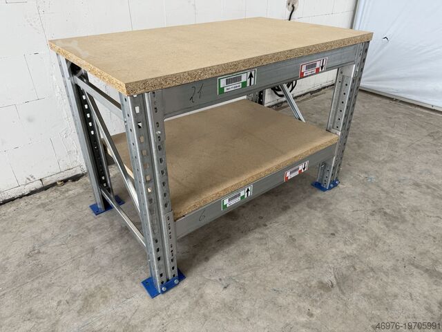 1.350 x 820 x 938 mm / 2 Ebenen Dexion Speedlock P90 Werkbank Werkbänke Arbeitstisch