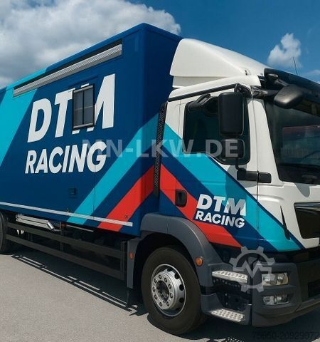 Box truck MAN TGM 18.290 KOFFER RENNSPORT WOHNABTEIL LBW 3t