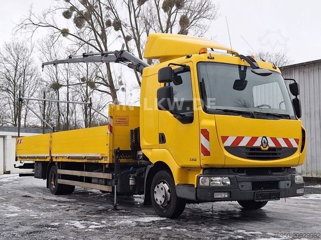Truck-mounted crane van RENAULT MIDLUM 220 DXI HIAB KRAN TÜV07/2026