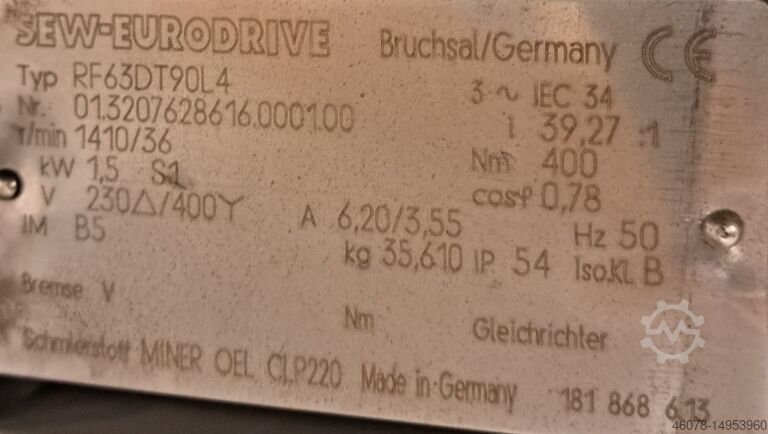 Belt conveyor Heber Heber GF 34500-600-500