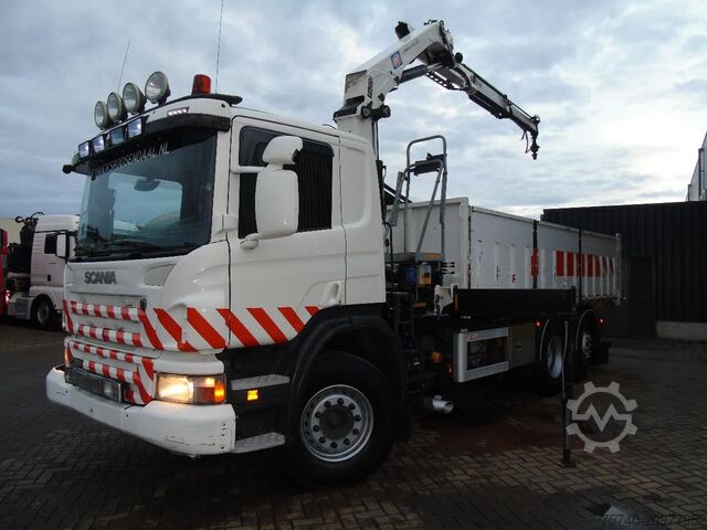 Crane truck Scania P360 6X2 + HIAB 1420 K2 + REMOTE + TIPPER + EURO 5