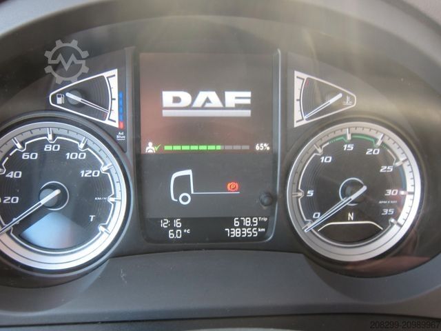 Flatbed truck with tarp DAF CF 230 19T Schiebeplane LBW Portalturen