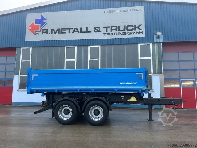 Three-way tipper trailer MÜLLER-MITTELTAL TA-2 Tandem 3 Seiten Kipper Alu Bordwände