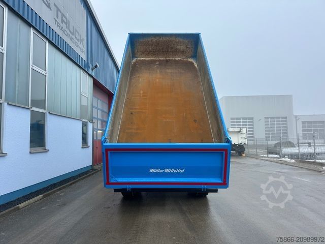 Three-way tipper trailer MÜLLER-MITTELTAL TA-2 Tandem 3 Seiten Kipper Alu Bordwände