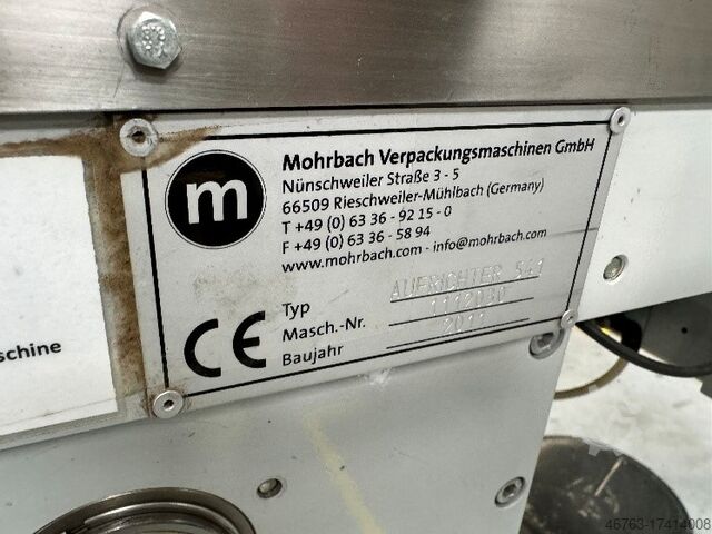 Carton packing machine Mohrbach Aufrichter541