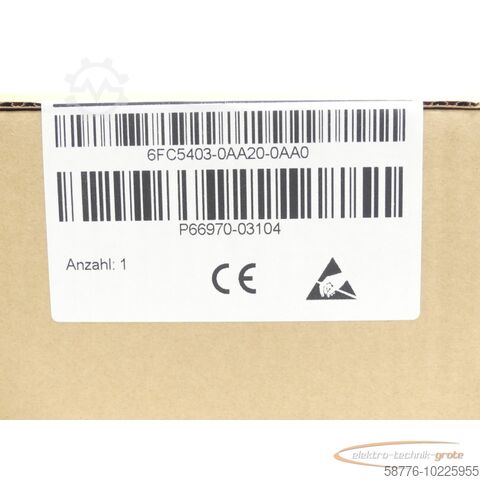 Siemens component Siemens 6FC5403-0AA20-0AA0 SN:P66970-03104 generalüberholt mit 24 Monaten Gewährleistung! -
