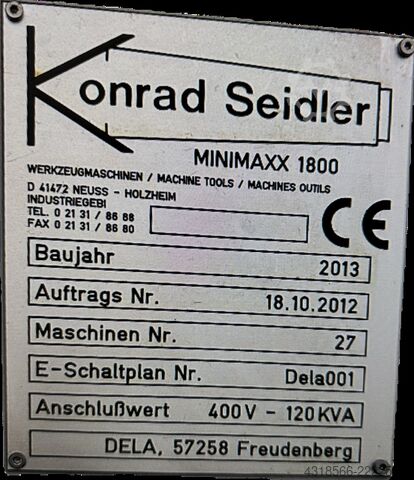 CNC lathe Konrad Seidler MINIMAXX 1800