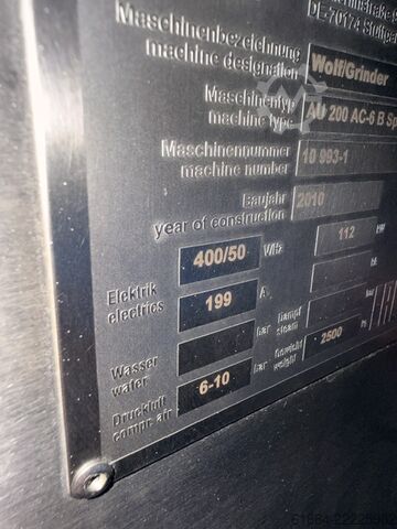 Meat processing machine Seydelmann AU 200 Automatenwölfe