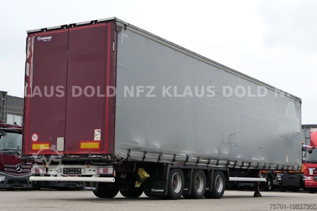 Open semitrailer with tarp KRONE Pritsche Plane XL MegaLiner BPW Edscha Bordwände