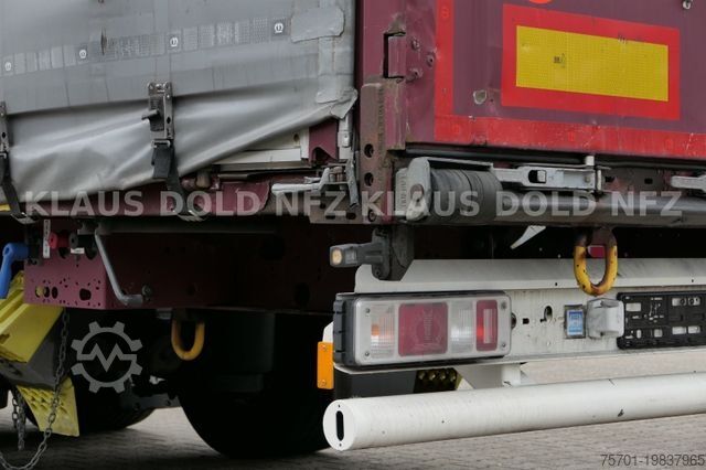 Open semitrailer with tarp KRONE Pritsche Plane XL MegaLiner BPW Edscha Bordwände