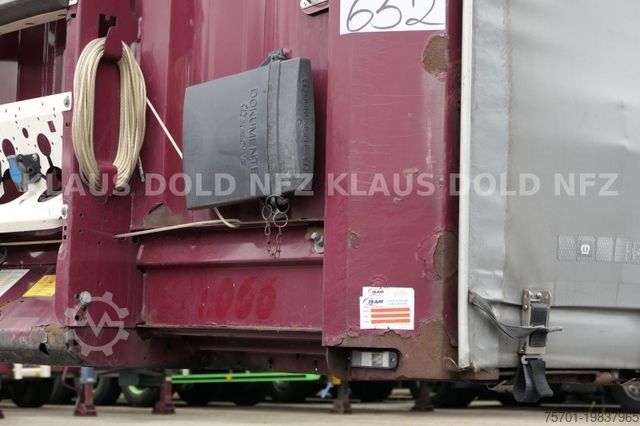 Open semitrailer with tarp KRONE Pritsche Plane XL MegaLiner BPW Edscha Bordwände