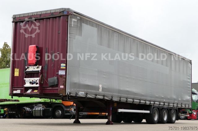 Open semitrailer with tarp KRONE Pritsche Plane XL MegaLiner BPW Edscha Bordwände