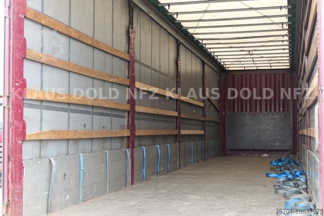 Open semitrailer with tarp KRONE Pritsche Plane XL MegaLiner BPW Edscha Bordwände