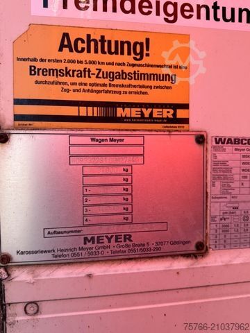 Kühlauflieger  WAGEN-MEYER MSK 20-13  / Frigo Block  HK 25