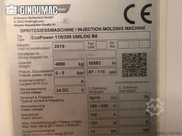 WITTMANN Battenfeld EcoPower 110/350 WITTMANN Battenfeld EcoPower 110/350