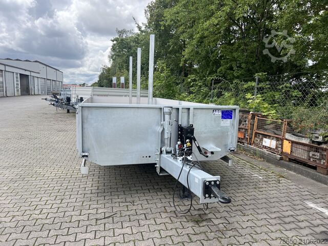 Anhänger mit offener Pritsche Möslein THT 11- G 6,2  Tandem Pritsche- Tieflader mit Rungentaschen