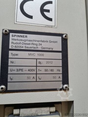 CNC Vertical Machining Center SPINNER MVC 1000