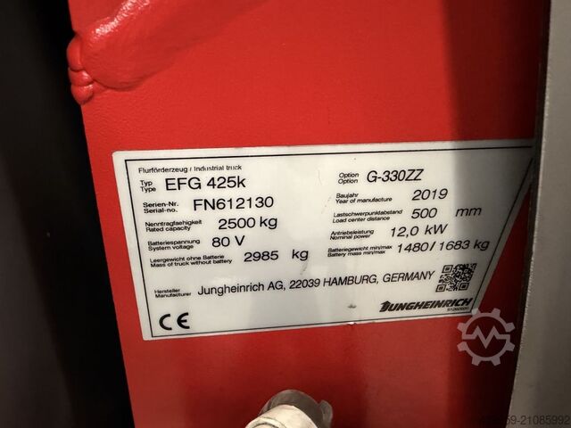 Elektro 4 Rad-Stapler Jungheinrich EFG 425k