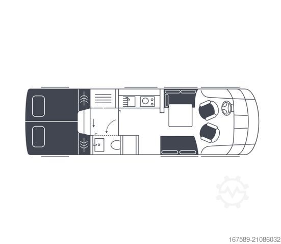 Integriertes Wohnmobil NIESMANN+BISCHOFF Arto 84, Gas-/Festtank,Sat,Autark,Eifelgrau,AHK