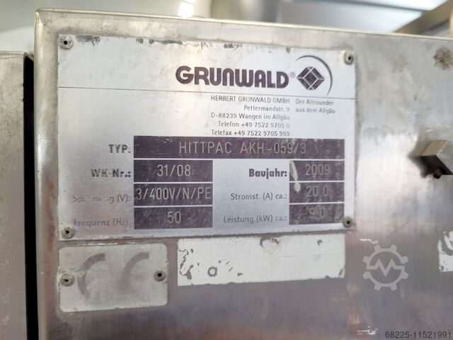 3-bahnige Füll- und Verschließmaschine. Grunwald-HITTPAC AKH-059/3