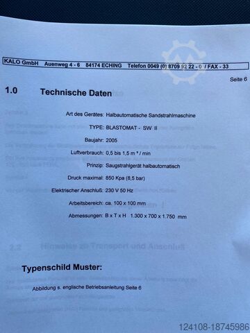 Automatische Sandstrahlanlage | Sandstrahlmaschine | Programmierbar Ferro Crtalic d.o.o. Blastomat SW II