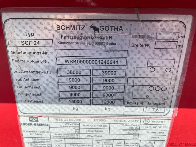 Container transport Schmitz Gotha SRTC 20 FT Chassis / Tank / ADR / BPW Axles / D...