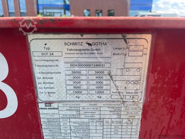 Container transport Schmitz Cargobull SCF24 20 FT Chassis / Tank / ADR / BPW Axles / ...