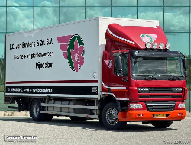 Box truck DAF CF 75.310 EURO 5 FT BURGERS BOX TAIL LIFT AIRCO