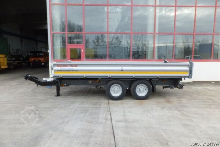 Kippanhänger Möslein TTD 11 Weiß  neuer Tandem 3- Seitenkipper Tieflader-- Neufahrzeug --