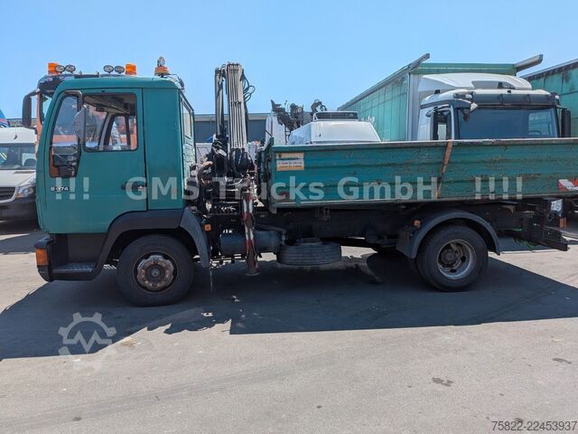 Kipper LKW MAN 8-174 / Hiab 045 Kran / Kipper Meiler