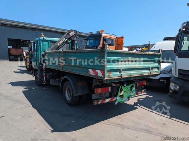 Three-sided tipper truck MAN 8-174 / Hiab 045 Kran / Kipper Meiler