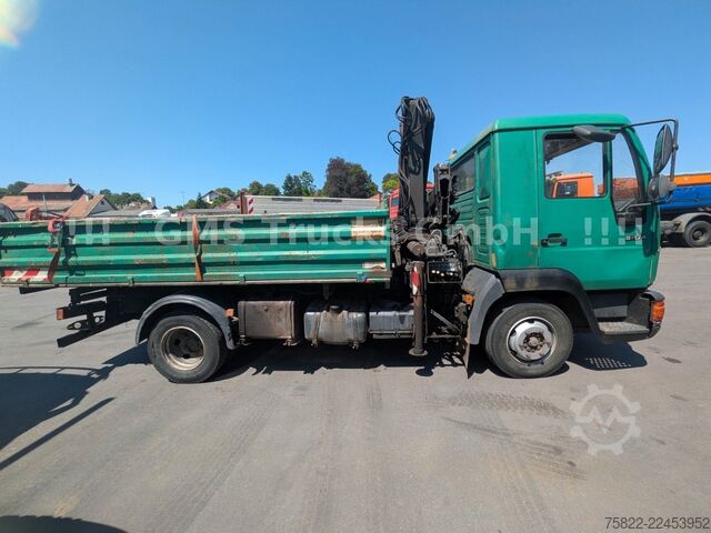Three-sided tipper truck MAN 8-174 / Hiab 045 Kran / Kipper Meiler