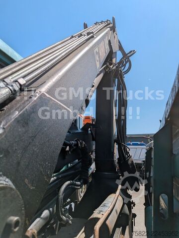 Three-sided tipper truck MAN 8-174 / Hiab 045 Kran / Kipper Meiler