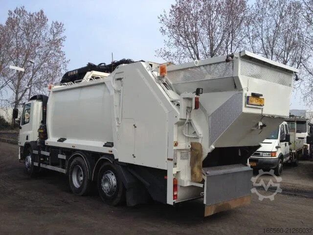 Müllwagen DAF CF 75 250 FAN + Geesink garbage + Krane HIAB 195