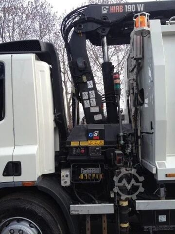 Müllwagen DAF CF 75 250 FAN + Geesink garbage + Krane HIAB 195