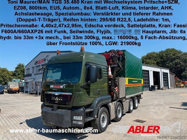 Standard tractor unit MAN TGS 35.480 Kran mit Wechselsys. SZM