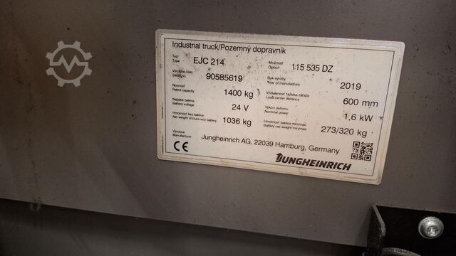 Pallet Stackers Jungheinrich EJC 214 5.35m/ Li-Ion/ 1025h