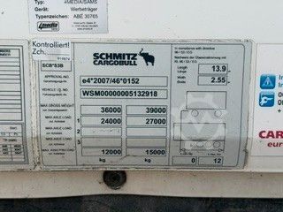 Box semitrailer SCHMITZ CARGOBULL SKO 24 / 13,62 FP25 Iso Alufelgen Lift