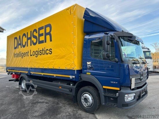 Flatbed truck with tarp MERCEDES-BENZ ATEGO 1524 PLANE, LBW,  E6, MIETE - MIETKAUF