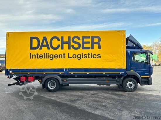 Flatbed truck with tarp MERCEDES-BENZ ATEGO 1524 PLANE, LBW,  E6, MIETE - MIETKAUF