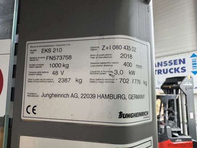 EKS 210 - Wire Guidance!! PSA!! DOUBLE steering!! Triplex FFL JUNGHEINRICH EKS 210 - Wire Guidance !! PSA !! DOUBLE steering !! Triplex FFL