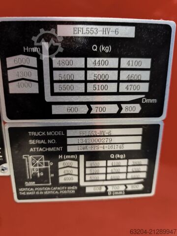 Electric 4-wheel forklift EP EFL553-HV-6